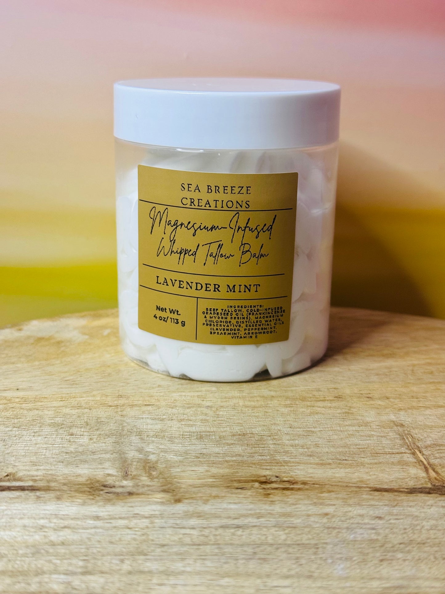 Magnesium-Infused Tallow Balm with Frankincense, Myrrh & Botanical Oils