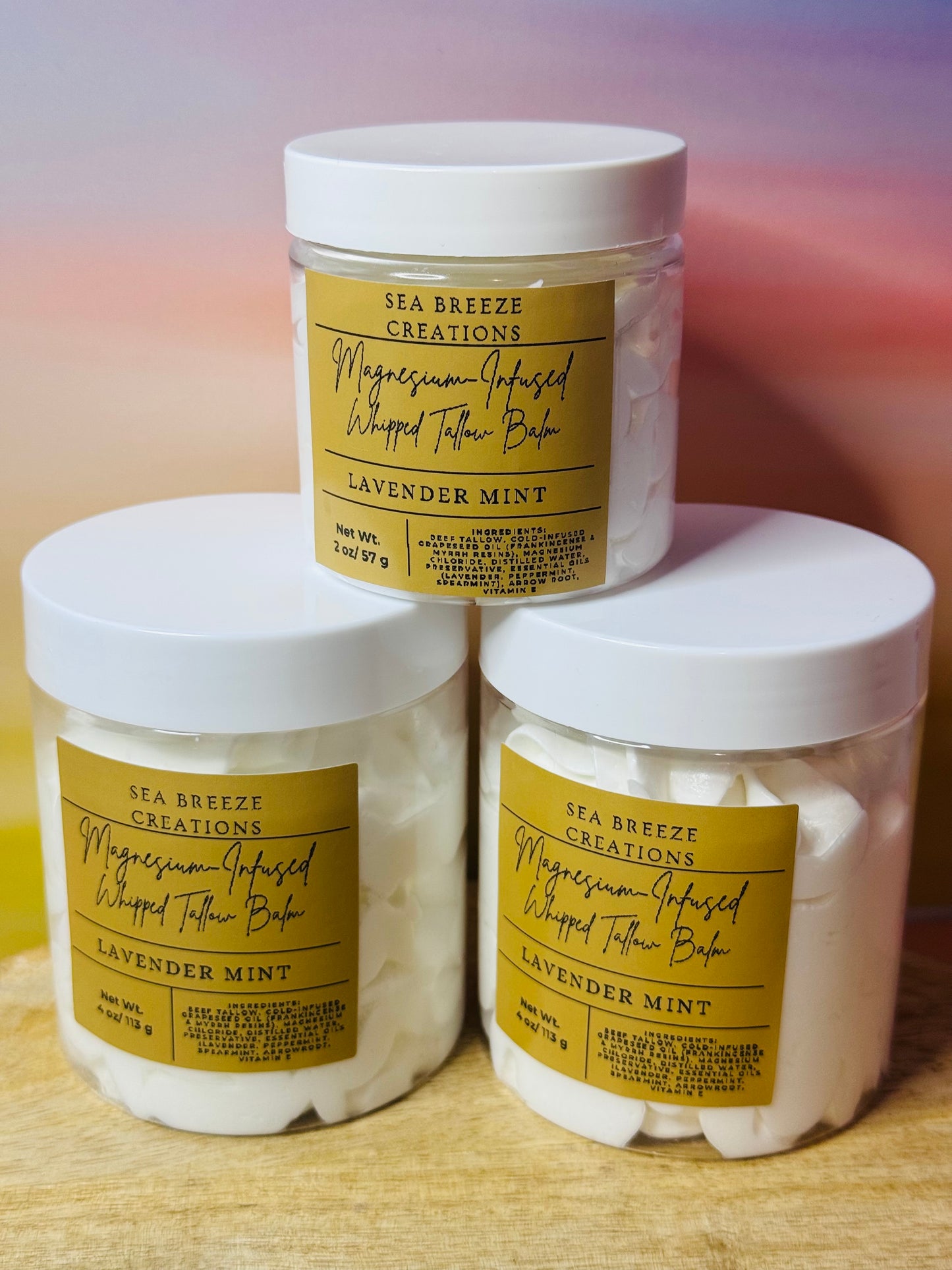 Magnesium-Infused Tallow Balm with Frankincense, Myrrh & Botanical Oils