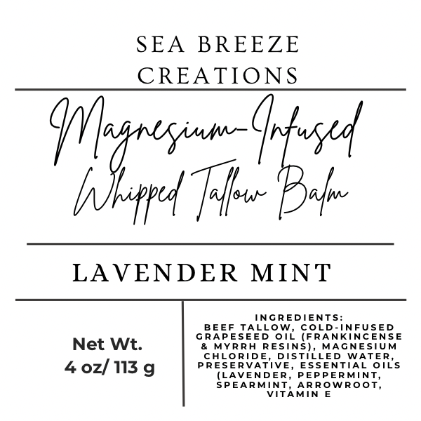 Magnesium-Infused Tallow Balm with Frankincense, Myrrh & Botanical Oils
