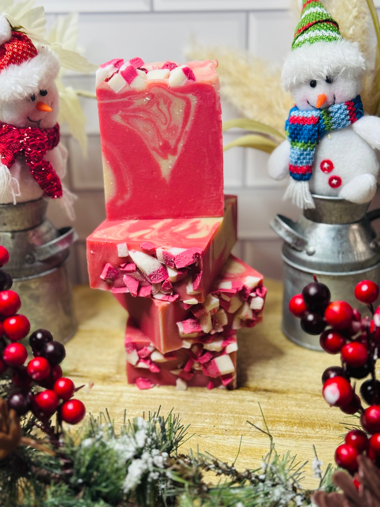 Candy Cane -Made with real Goats Milk, Grass Fed Tallow soap