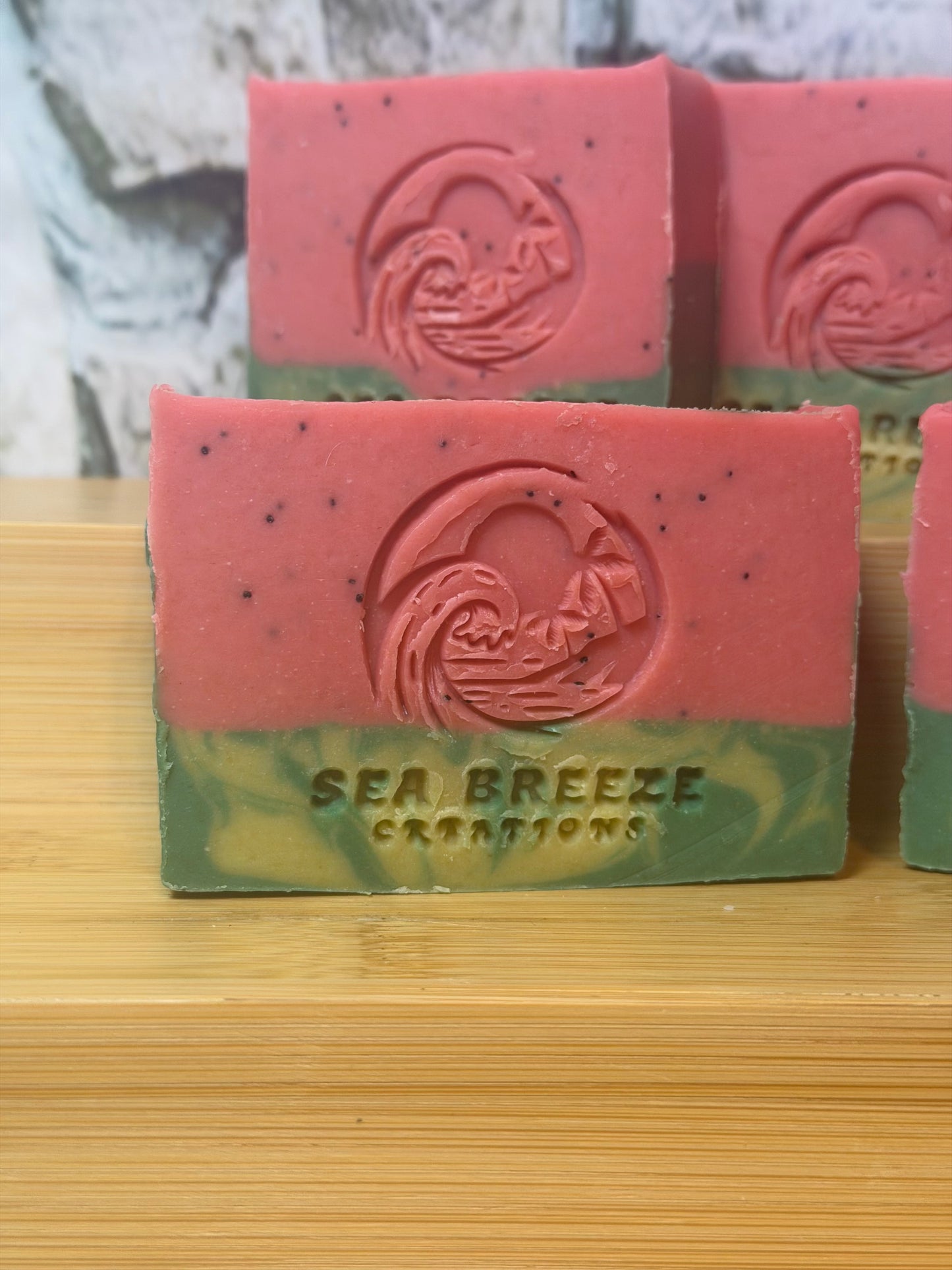 Watermelon Surprise – Artisan Tallow Soap -Made with real Goats Milk, Grass Fed Tallow soap