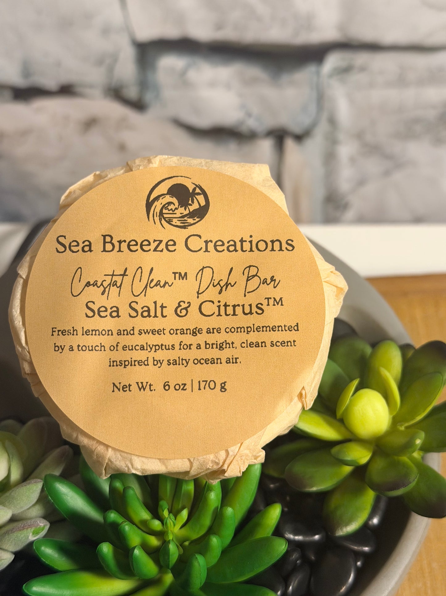 Sea Breeze Creations product with a plant in the background