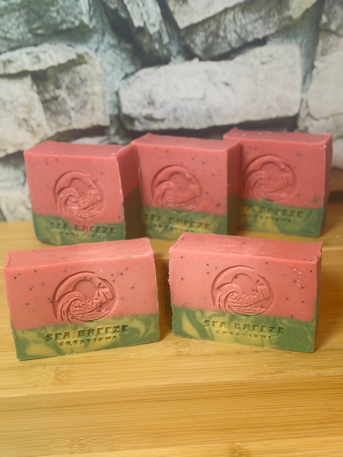 Watermelon Surprise – Artisan Tallow Soap -Made with real Goats Milk, Grass Fed Tallow soap
