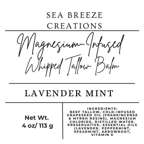 Magnesium-Infused Tallow Balm with Frankincense, Myrrh