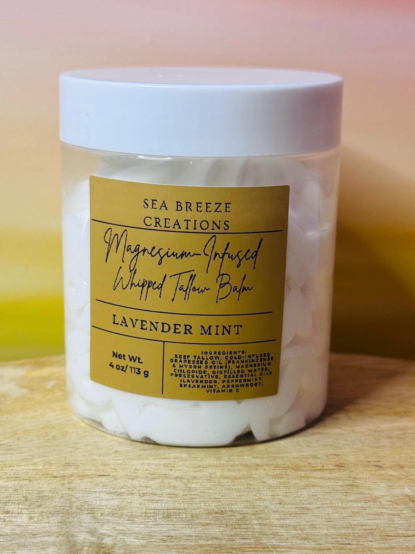 Magnesium-Infused Tallow Balm with Frankincense, Myrrh