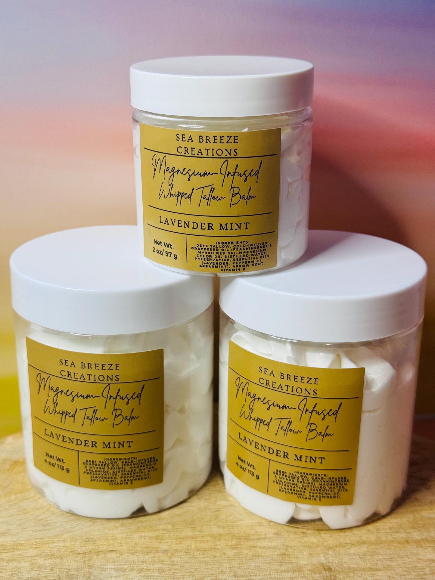 Magnesium-Infused Tallow Balm with Frankincense, Myrrh
