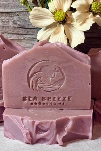 The Blooming Lilac soap Bar made with real Goats milk, & Graff Fed Beef Tallow